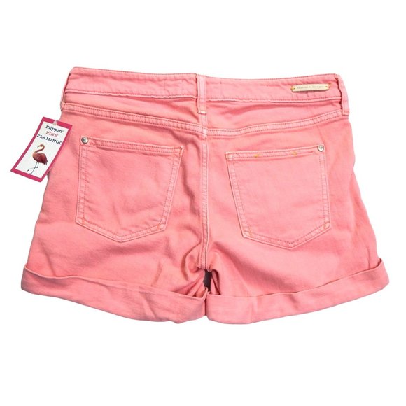Pilcro and Letterpress No. 27 Mid Rise Shorts Pink Women's Pink Size 27 - Picture 2 of 13